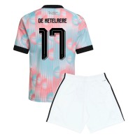 Stroje piłkarskie Belgia Charles De Ketelaere #17 Koszulka Wyjazdowej dla dzieci MŚ 2026 Krótki Rękaw (+ szorty)